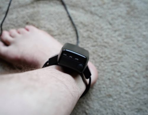 Freddie's Bail Bonds - Jacksonville, Florida A person's foot is connected to an electronic device used for bail bonds in Jacksonville.